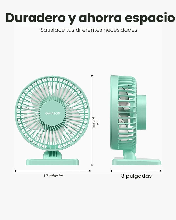 Gaiatop - Ventilador de escritorio USB, pequeño pero potente, perso...