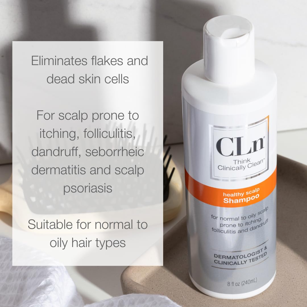 Champú CLN para cuero cabelludo propensos a folliculitis, dermatiti...