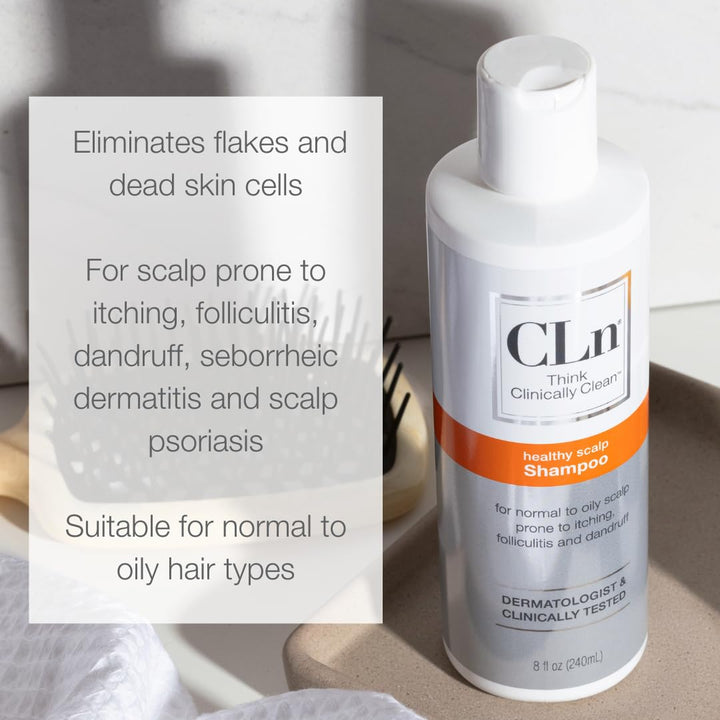 Champú CLN para cuero cabelludo propensos a folliculitis, dermatiti...