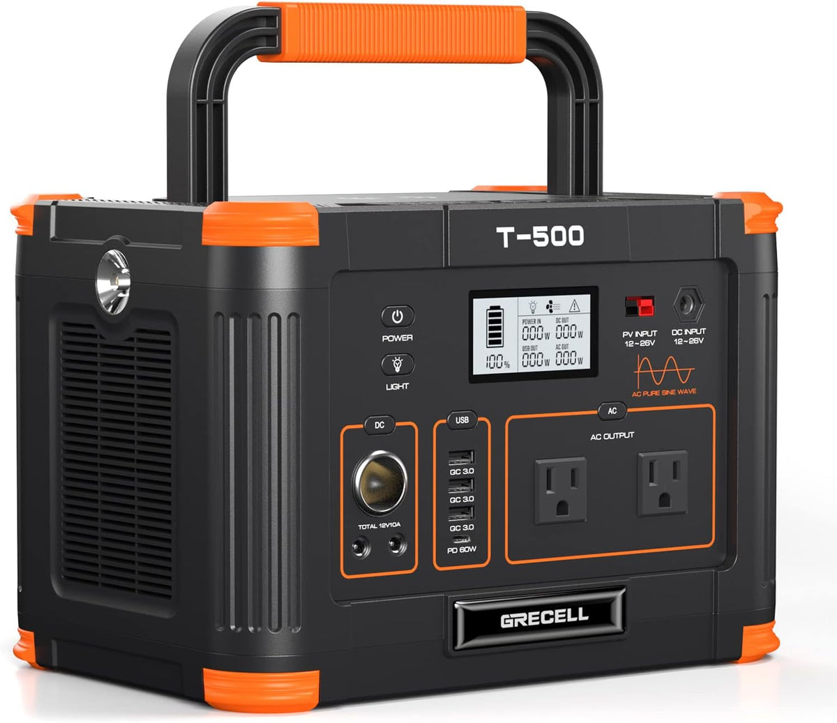 Estación de energía portátil de 500 W (pico de 1000 W), generador s...