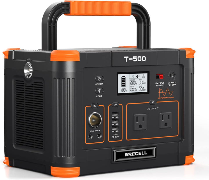 Estación de energía portátil de 500 W (pico de 1000 W), generador s...