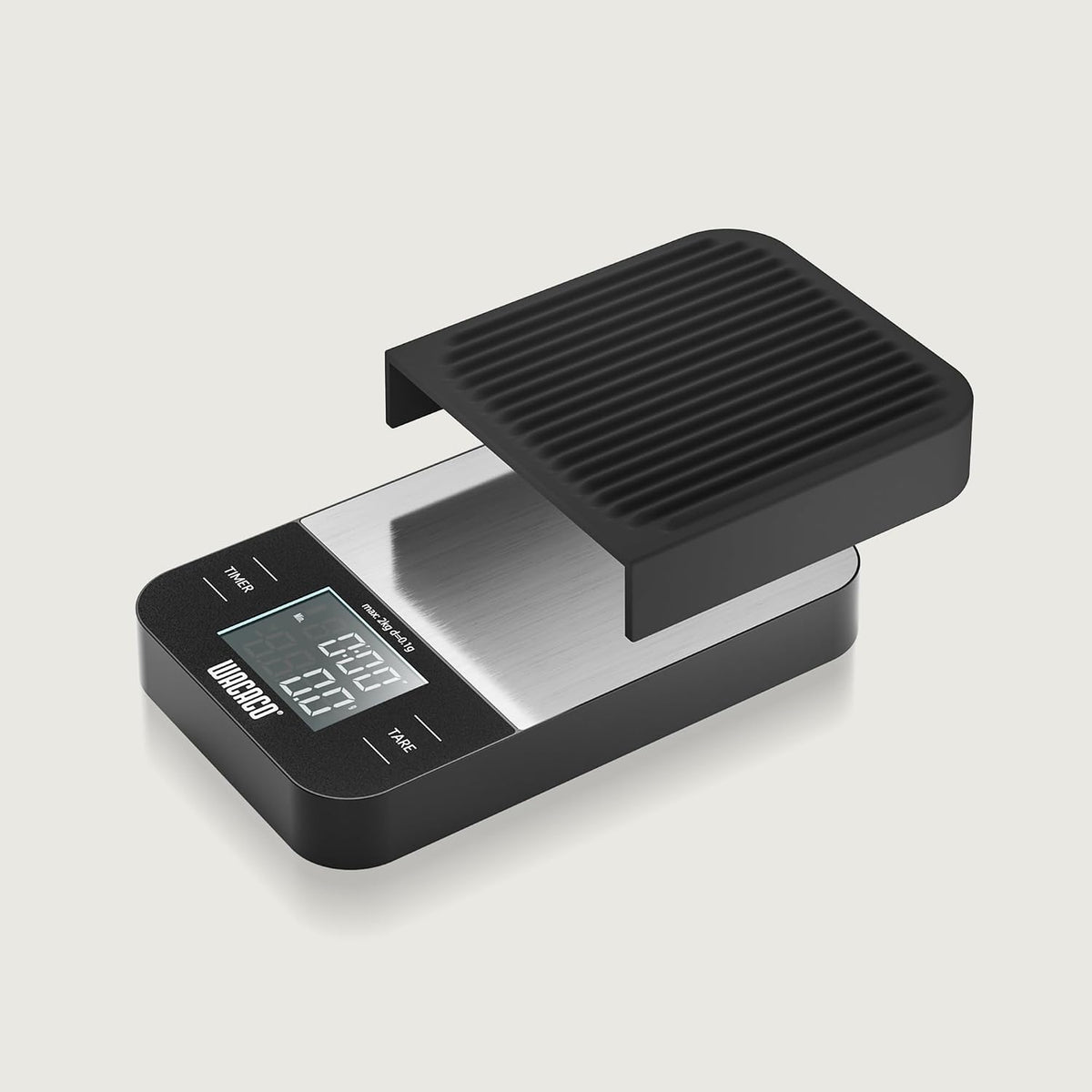 WACACO Exagram - Báscula de café con temporizador, graduación precisa de 0.004 oz/0.0035 onzas, báscula de cocina digital de bolsillo, báscula de café portátil con almohadilla de silicona (pilas no