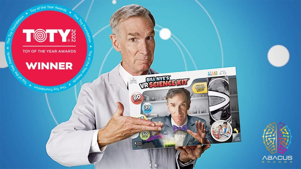 Abacus Brands Bill Nye's VR Science Kit - Virtual Reality Kids Science Kit, Book y Interactive STEM Learning Activity Set (Full Version - Includes Goggles)