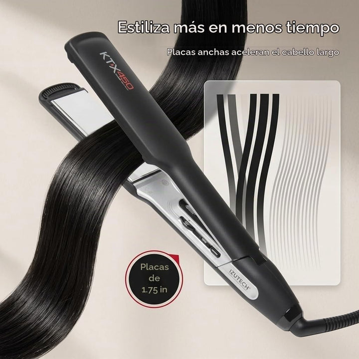 IZUTECH Plancha plana de titanio KTX450 de 1.75 pulgadas, plancha d...