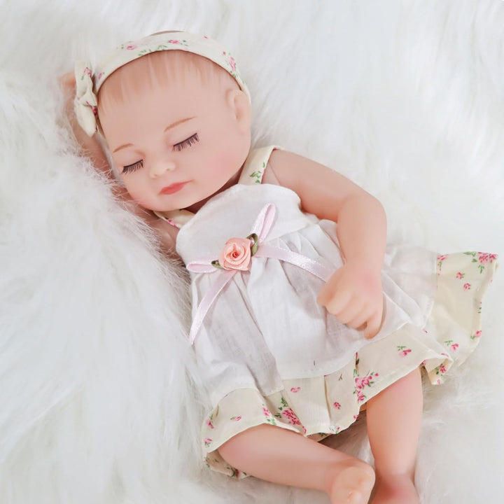 JRLCGYP Muñeca Reborn de bebé niña, de 25 cm, muñeca recién nacida...