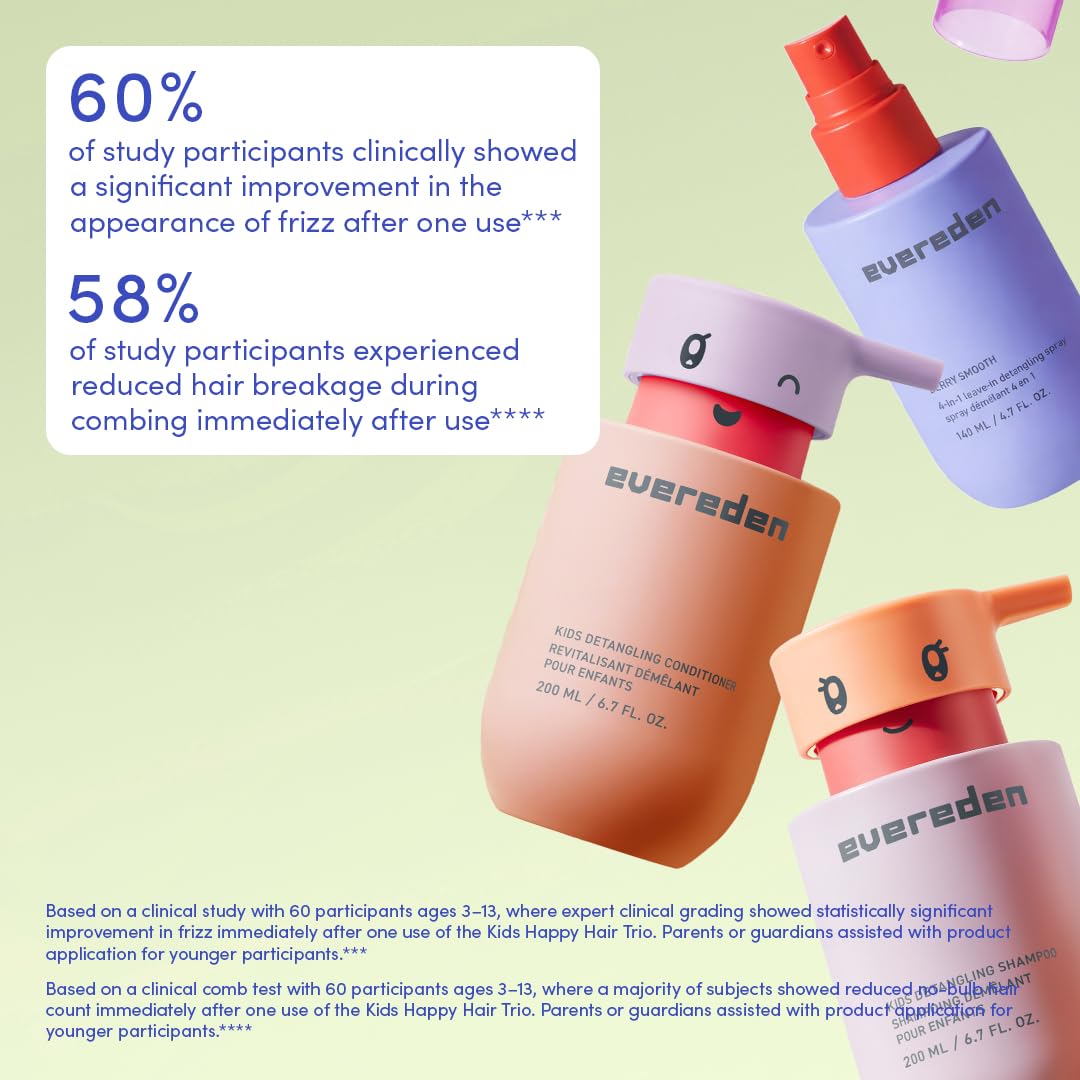 Evereden Set de cuidado del cabello para niños: champú y acondicion...