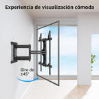 MOUNTUP Soporte de pared para TV con capacidad para 250 libras para televisores grandes de 50 a 110 pulgadas, soporte de TV delgado de movimiento completo de 1.65 pulgadas con extensión, giratorio e