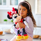 Disney Store Vestido rojo oficial de Minnie Mouse, juguete mediano suave para niños, personaje de peluche con textura mullida y detalles bordados, peluche de Disney adecuado para todas las edades