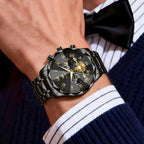 OLEVS Reloj para Hombres Clásico de Negocios en Acero Inoxidable Reloj para Hombre