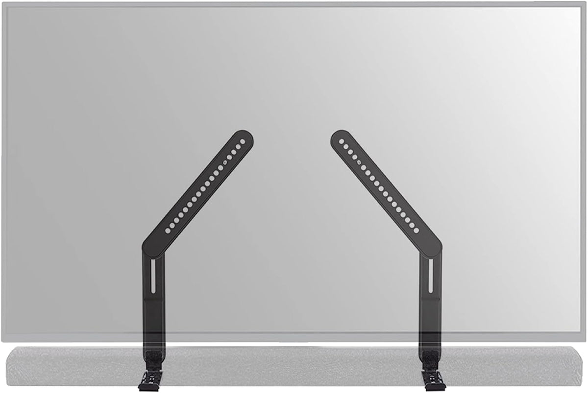 SANUS Kit de montaje universal para barra de sonido de TV para montar barras de sonido debajo del televisor - Se adapta a la mayoría de las barras de sonido de hasta 15 libras - Fácil instalación y