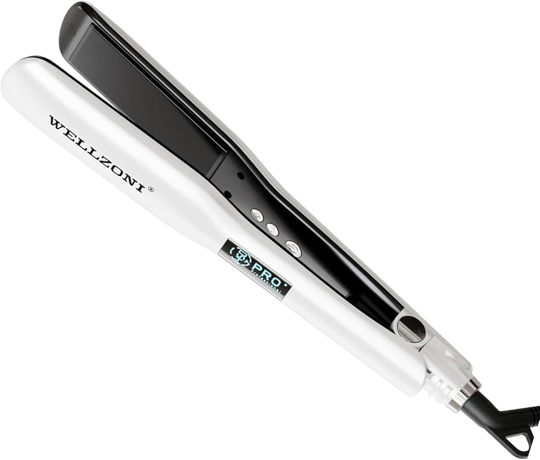 WELLZONI Plancha de pelo 2 en 1, plancha plana de calentamiento ráp...