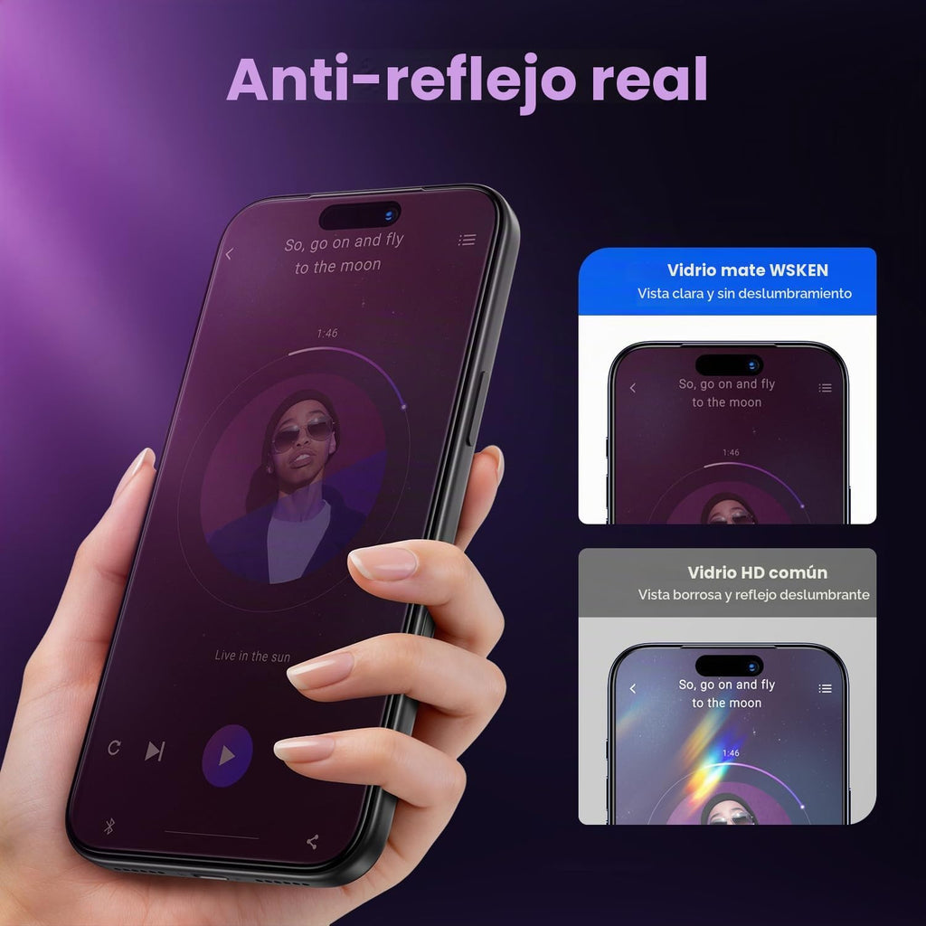 WSKEN Protector de pantalla de privacidad mate para iPhone 18 Pro Max