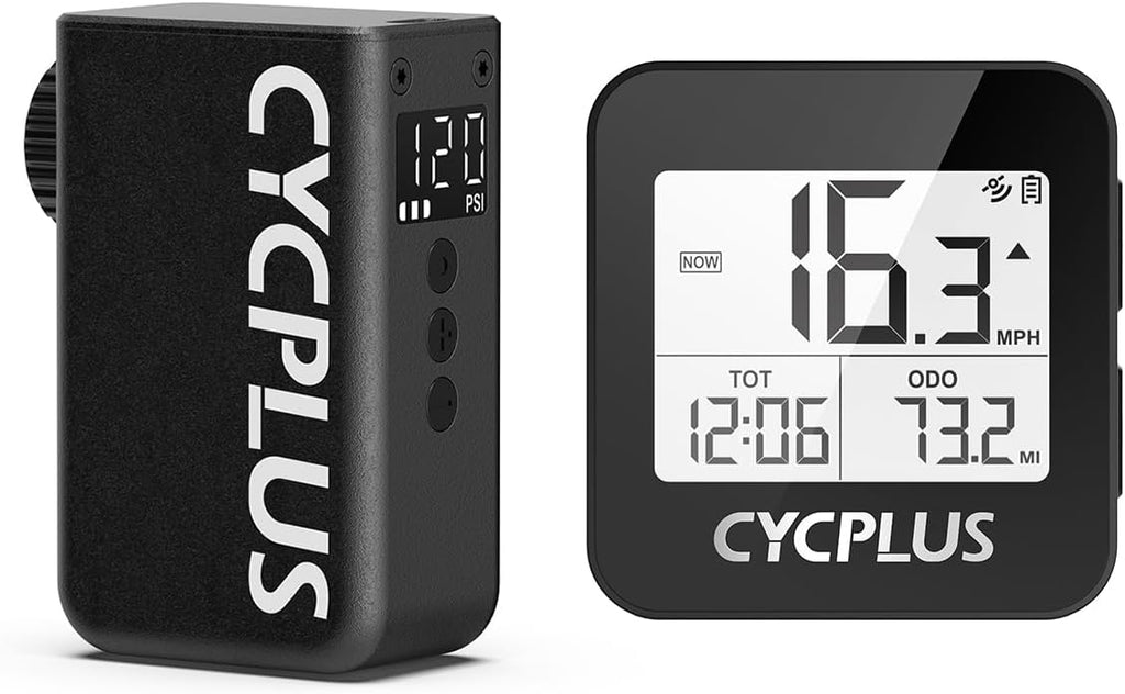 CYCPLUS Bomba de bicicleta AS2PRO + Computadora GPS para Bicicleta G1