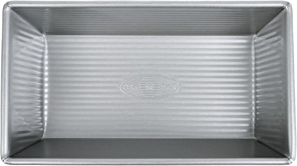 USA Pan Molde para pan estándar antiadherente, 1 libra, acero aluminizado