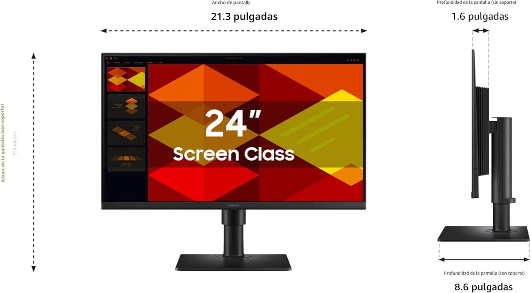 Samsung 24" (S40GD) Monitor de negocios sin bordes con panel IP...