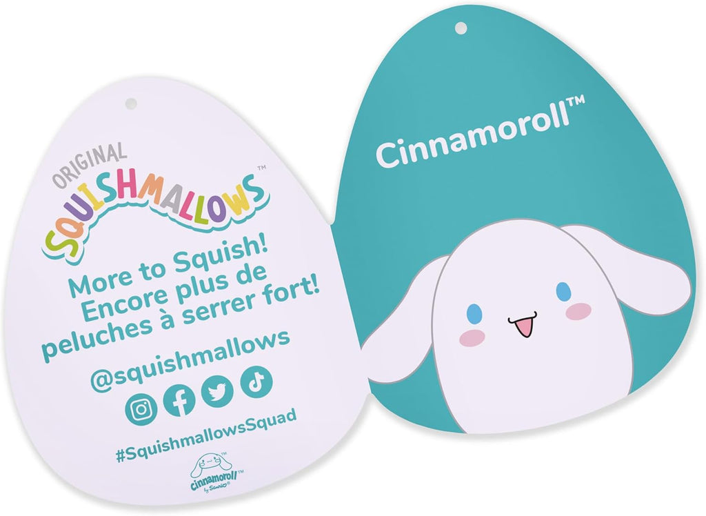 Squishmallows Peluche original de Sanrio Cinnamoroll de 14 pulgadas, peluche oficial de Jazwares grande y ultrasuave