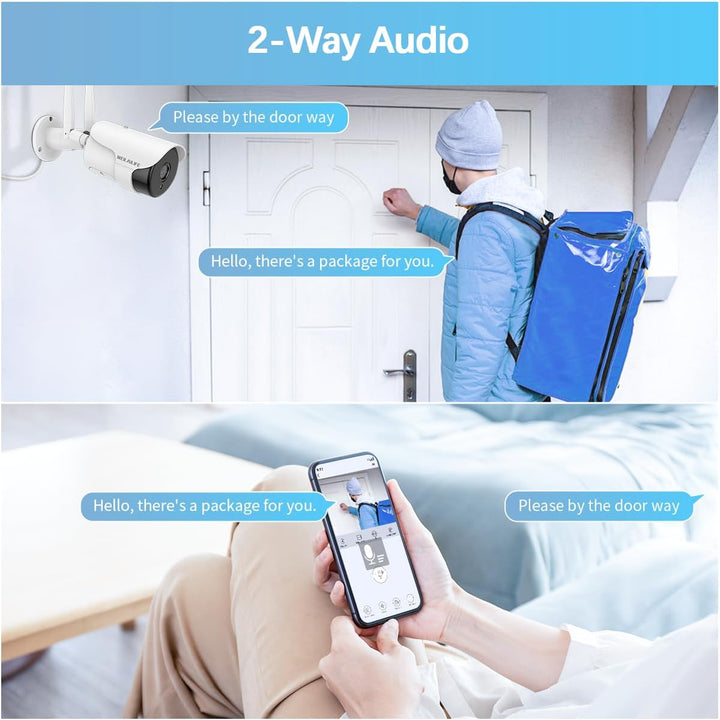 WEILAILIFE 【Audio bidireccional y antena dual mejorada】 Sistema de...