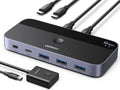 UGREEN Interruptor USBC 2 computadoras comparten 4 puertos USB 3.2, selector de conmutador de 10 Gbps para PC, portátil, teclado, ratón, adaptador de interruptor compartido con 2 cables de datos USB-C
