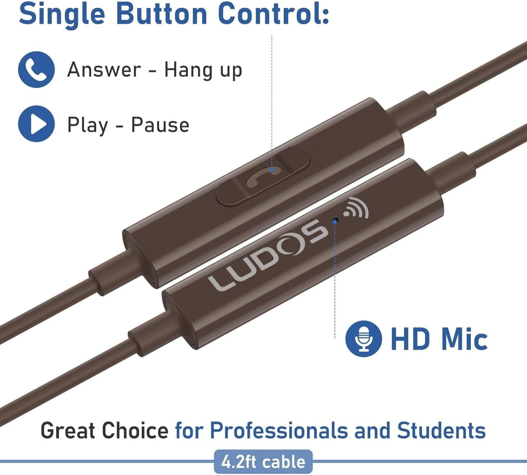 LUDOS Clamor Auriculares USB C para iPhone 16 15 Pro Max Plus iPad...