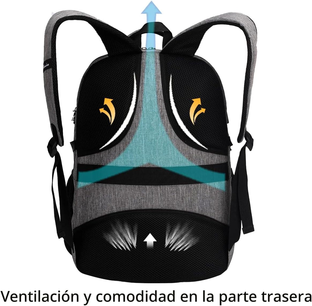 Mochila antirrobo para portátil con carga USB compatible con portát...