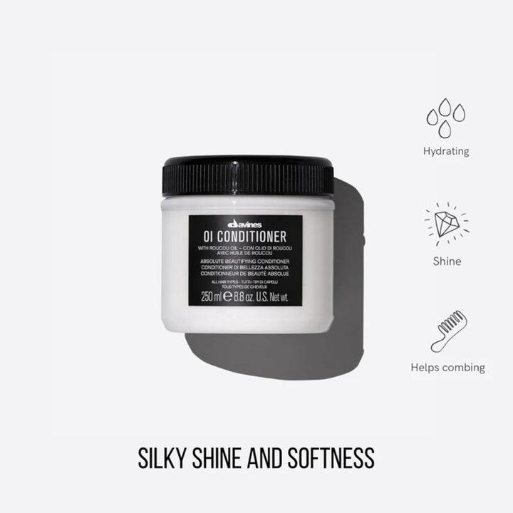 Davines Acondicionador OI, acondicionador alisador para cabello nor...