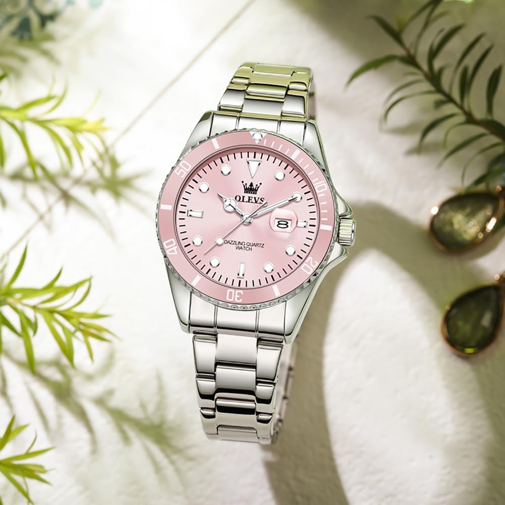 OLEVS Reloj de moda impermeable de lujo para mujer