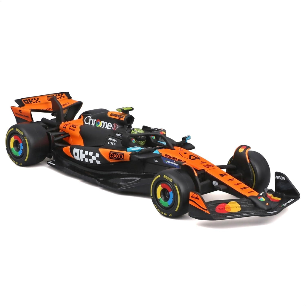 Bburago Fórmula de carrera McLaren MCL39 con casco (2025) Norris #4