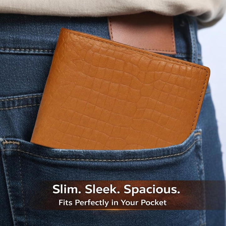 Cartera de cuero para hombre, bloqueo RFID, delgada y elegante con...