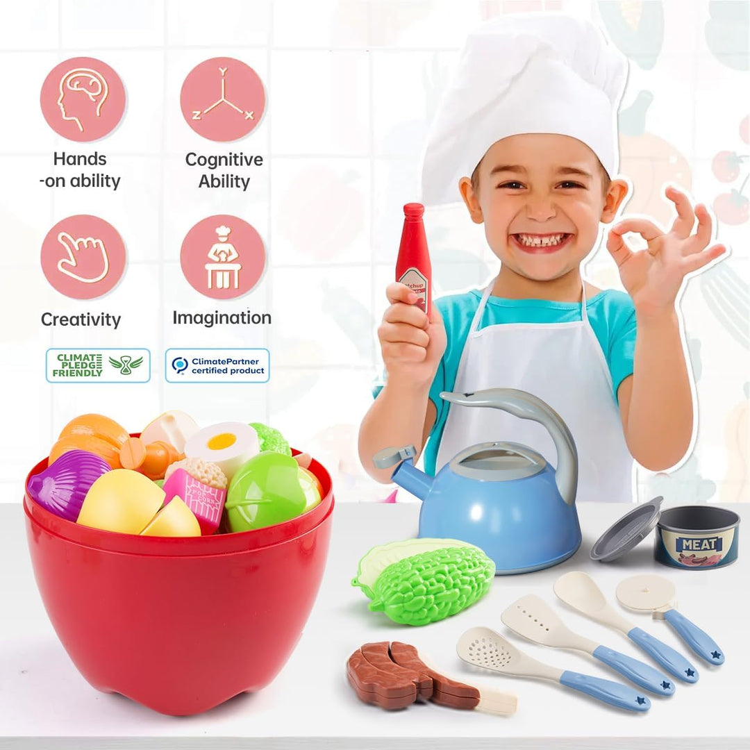 100 piezas de juego de cocina, ollas, sartenes, utensilios de cocin...