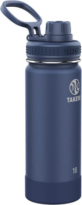Takeya Actives - Botella de agua de acero inoxidable, tapa de boquilla aislada, mantiene las bebidas frías 24 horas, a prueba de fugas, duradera, apta para lavavajillas, ideal para gimnasio, viajes