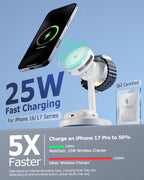Estación de carga inalámbrica Qi2.2 25W 3 en 1 con luz para Apple