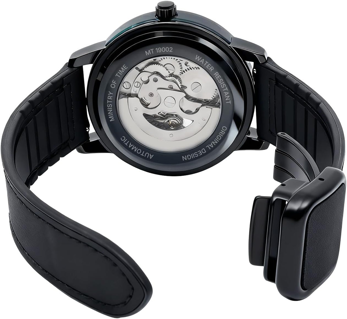 M.O.T Reloj automático de selección, 1.535 in, unisex, esfera de corazón abierto, movimiento automático, fondo de caja inoxidable, resistente al agua 3ATM, Ministry of Time
