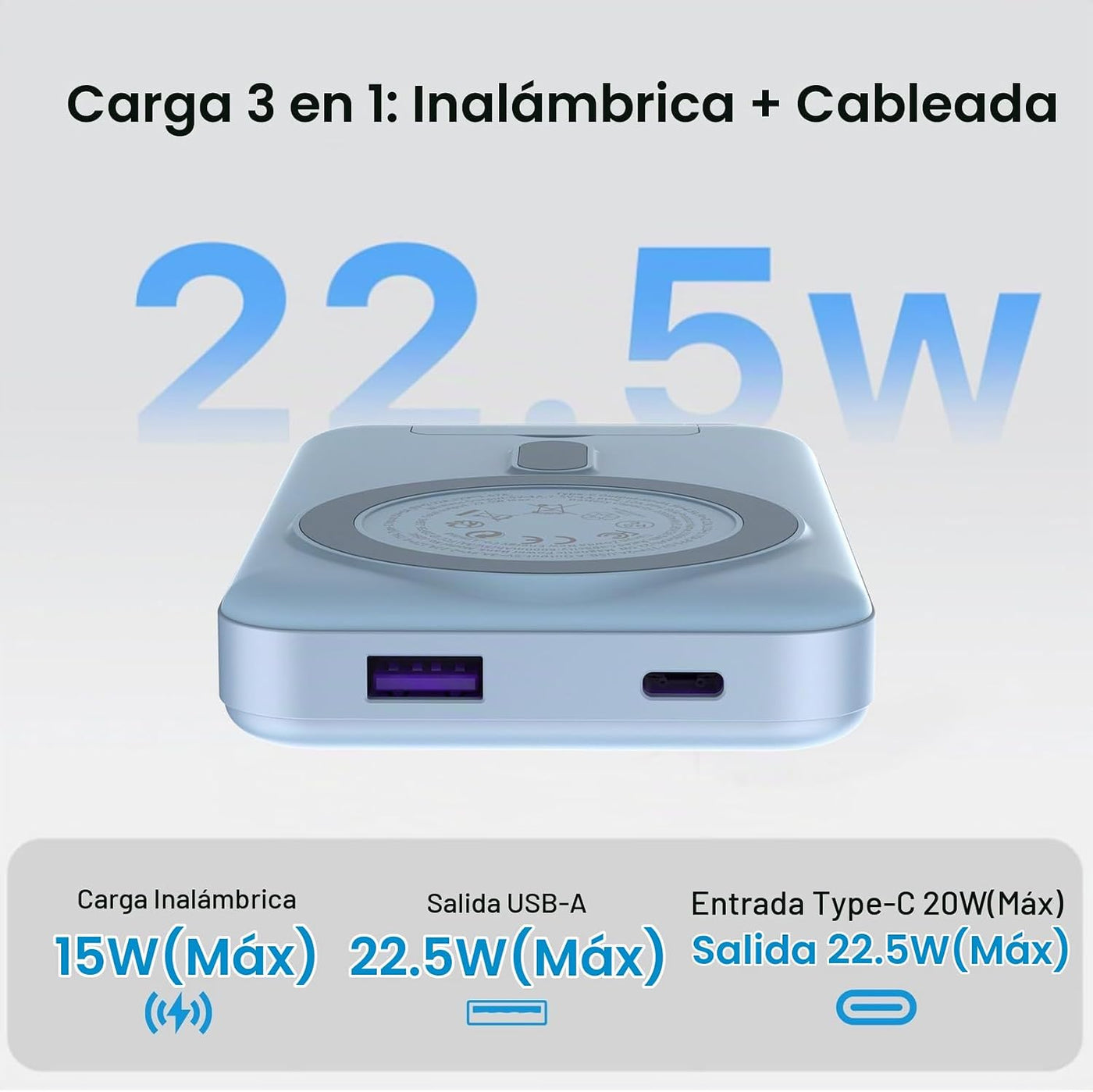 JUOVI Banco de energía magnético, cargador portátil de 10000 mAh, b...