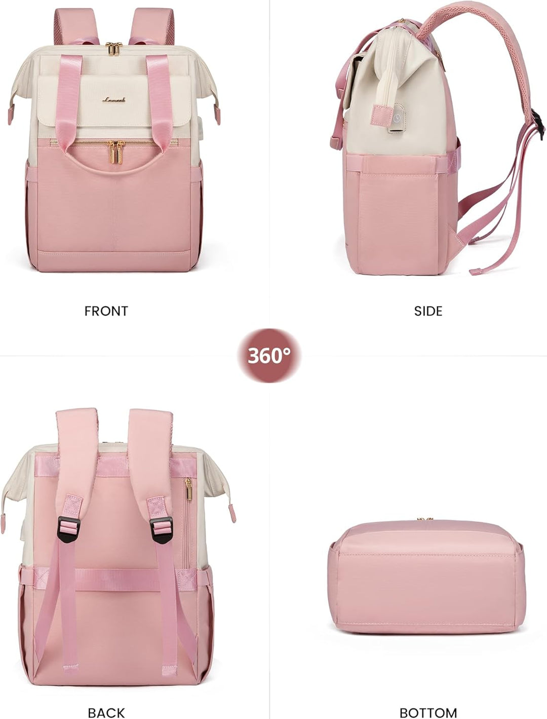 LOVEVOOK Mochila para laptop para mujeres, mochila de trabajo conve...