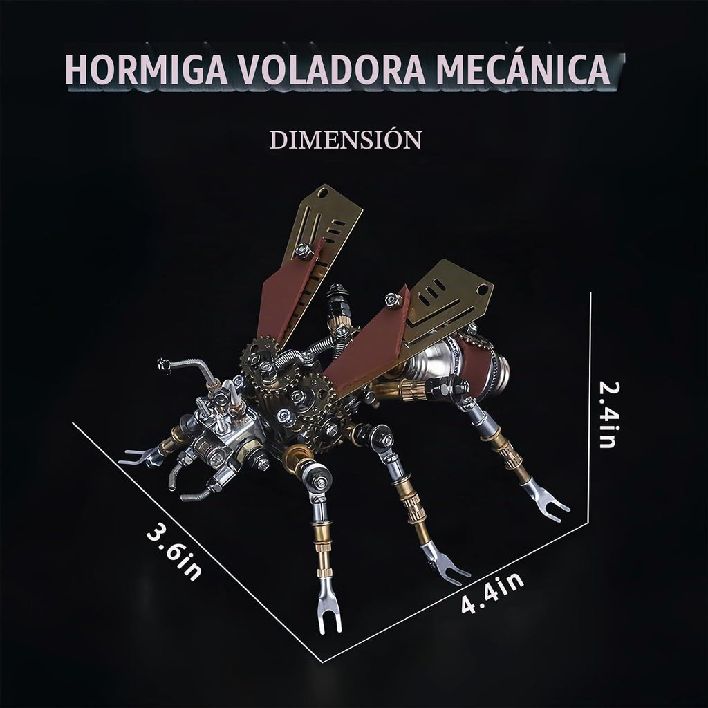 Rompecabezas de metal 3D para adultos, juego de modelos de metal de insectos punk, bloques de construcción de insectos mecánicos 3D, ensamblaje divertido de bricolaje, regalos de alta gama para hombres.