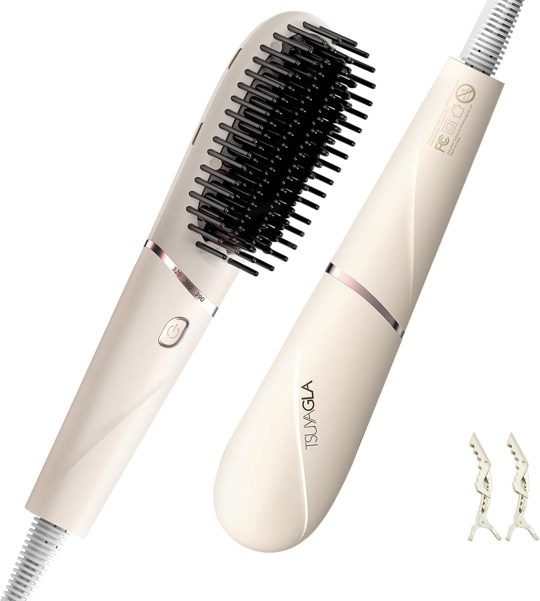 Cepillo alisador de cabello, alisador de pelo iónico portátil para...
