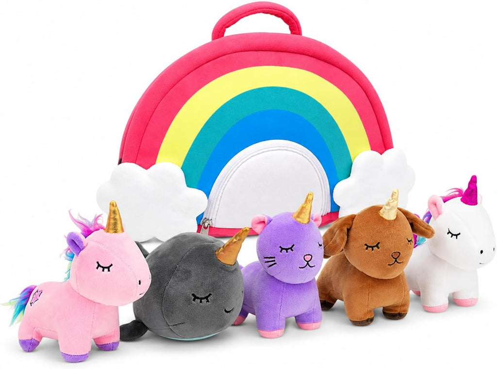PixieCrush Juego de animales de peluche de unicornio