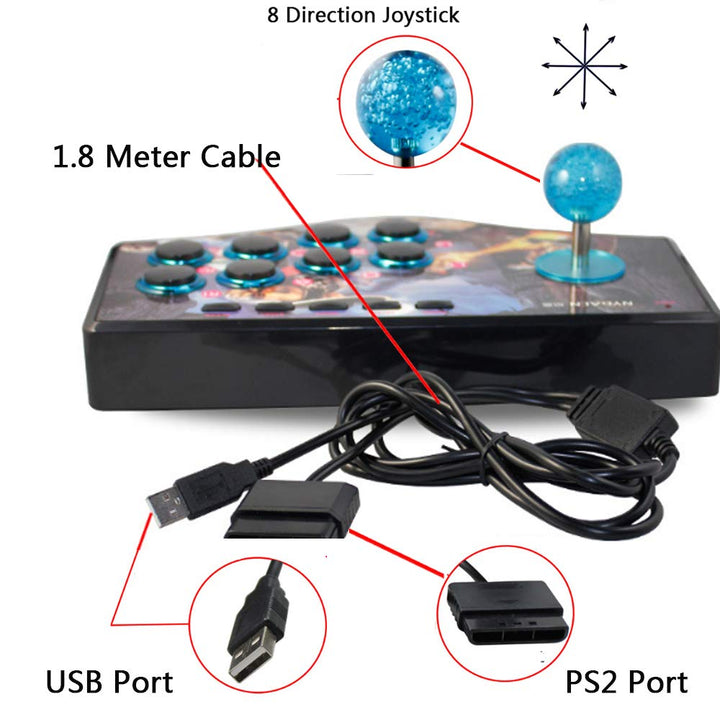 SUNCHI 3 in 1 Arcade Fight Stick Fighting Joystick Game