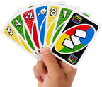 Mattel, ¡Juego de cartas UNO para fiestas! ¡Grupos más grandes! ¡Reglas más salvajes! ¡Diversión más rápida!