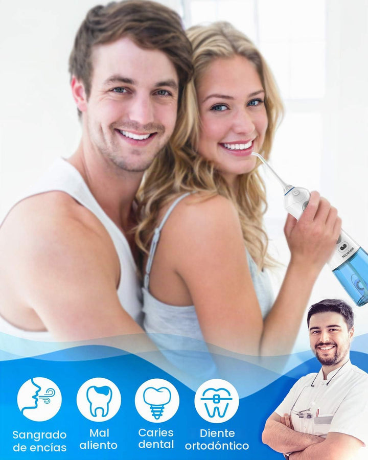 Nicefeel - Irrigador Dental Inalámbrico Limpiador de Dientes, 10.1...