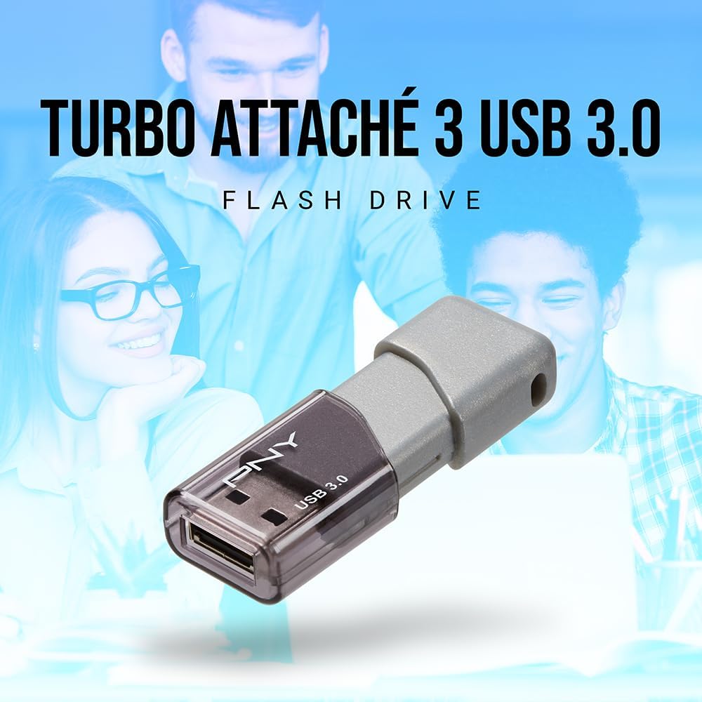 PNY Paquete de 5 unidades flash Turbo Attaché 3 USB 3.0 de 128 GB \...