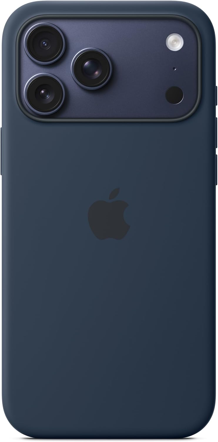 Apple Funda de silicona para iPhone 17 Pro Max con MagSafe y control de cámara: funda ligera para teléfono, compatible con carga inalámbrica, acabado mate suave; medianoche