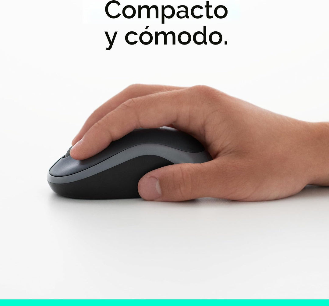 Logitech Ratón inalámbrico M185, 2.4 GHz con mini receptor USB, dur...