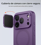 SURITCH para iPhone 18 Pro Case para MagSafe, Cobertura de cámara, Púrpura Oscuro