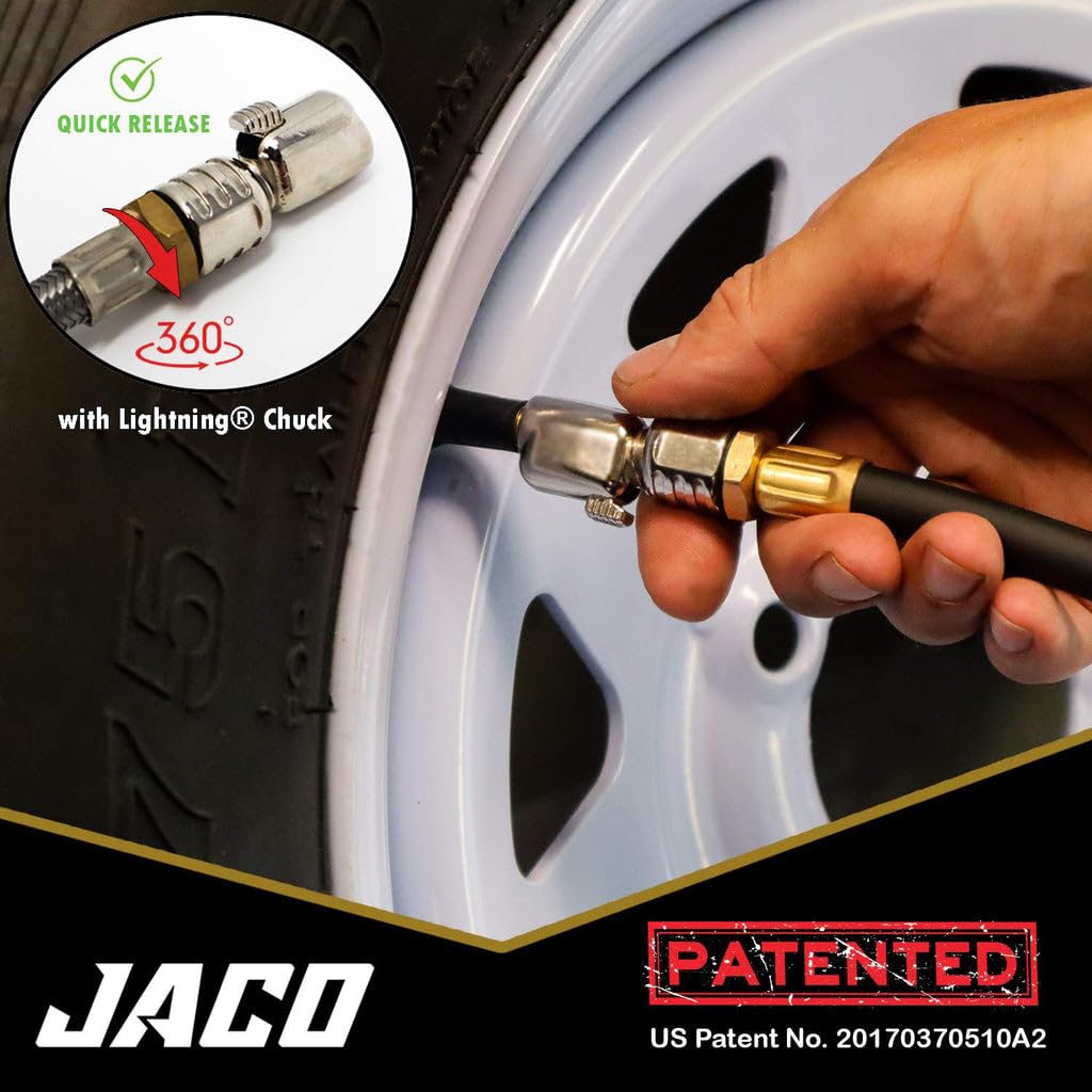 Inflador digital de neumáticos JACO FlowPro 2.0 con medidor de pres...
