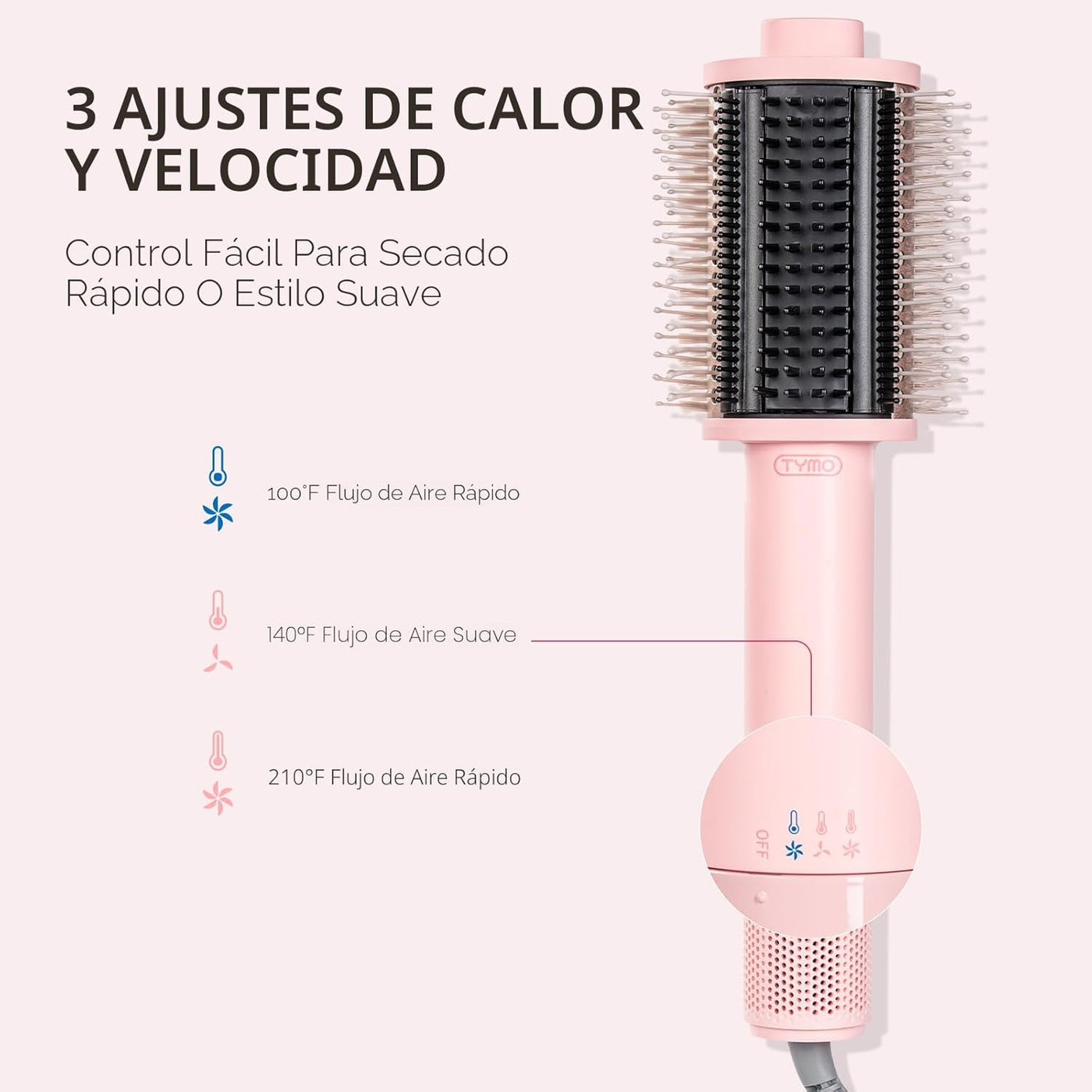TYMO Cepillo secador de pelo 4.0, ligero 3 veces más rápido, cepill...