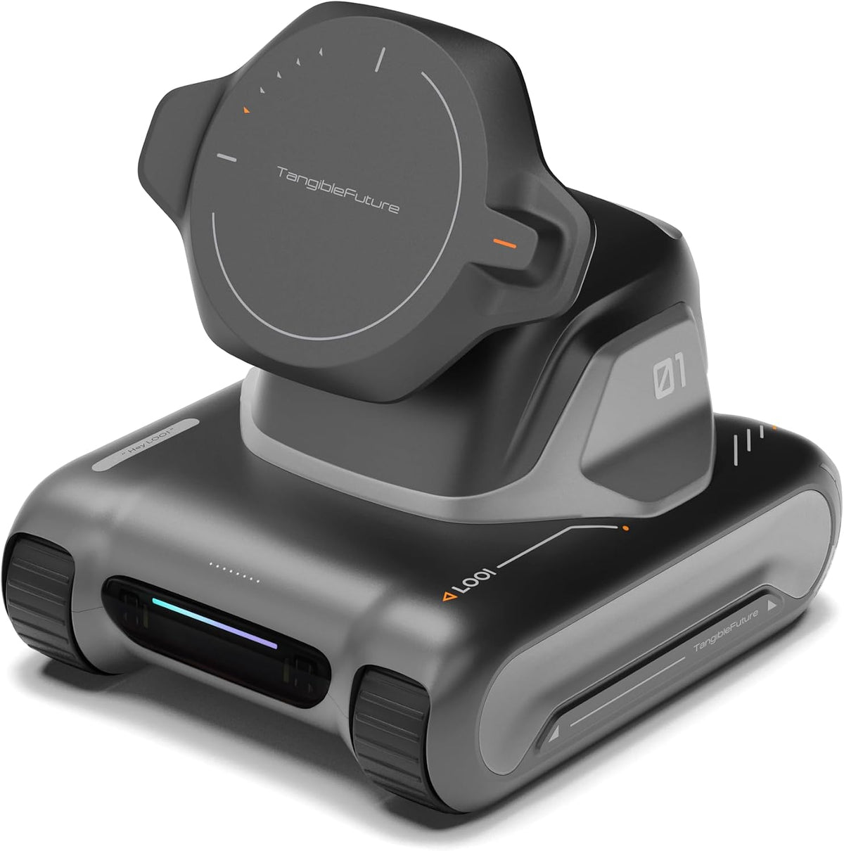 LOOI Robot-Space Black-AI Compañero de escritorio, interacción de voz ChatGPT y Gemini, comprensión visual, personalidad y memoria, carga inalámbrica de 10 W, regalo de tecnología y dispositivo, mascotas electrónicas, juguete, geek, configuración de escri