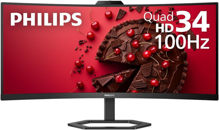 Philips 34E1C5600HE 34" Monitor UltraWide QHD 21:9 con Cámara W...