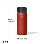 OXO Good Grips - Taza de café de viaje de 16 onzas con tapa SimplyClean