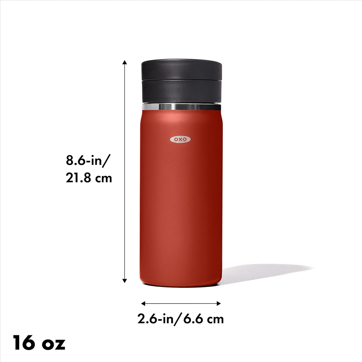 OXO Good Grips - Taza de café de viaje de 16 onzas con tapa SimplyClean